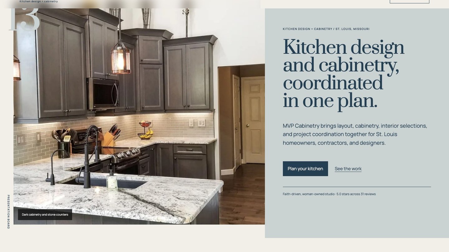 The opening section of the new homepage